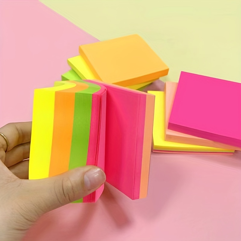 50 Pads Mini Sticky Notes 1.5x 2 inch, Small Self-Stick Note, Bulk Tiny Pads for Office, School, Home, 100 Sheets/Pad, 4 Pastel Colors, Pink, Yellow