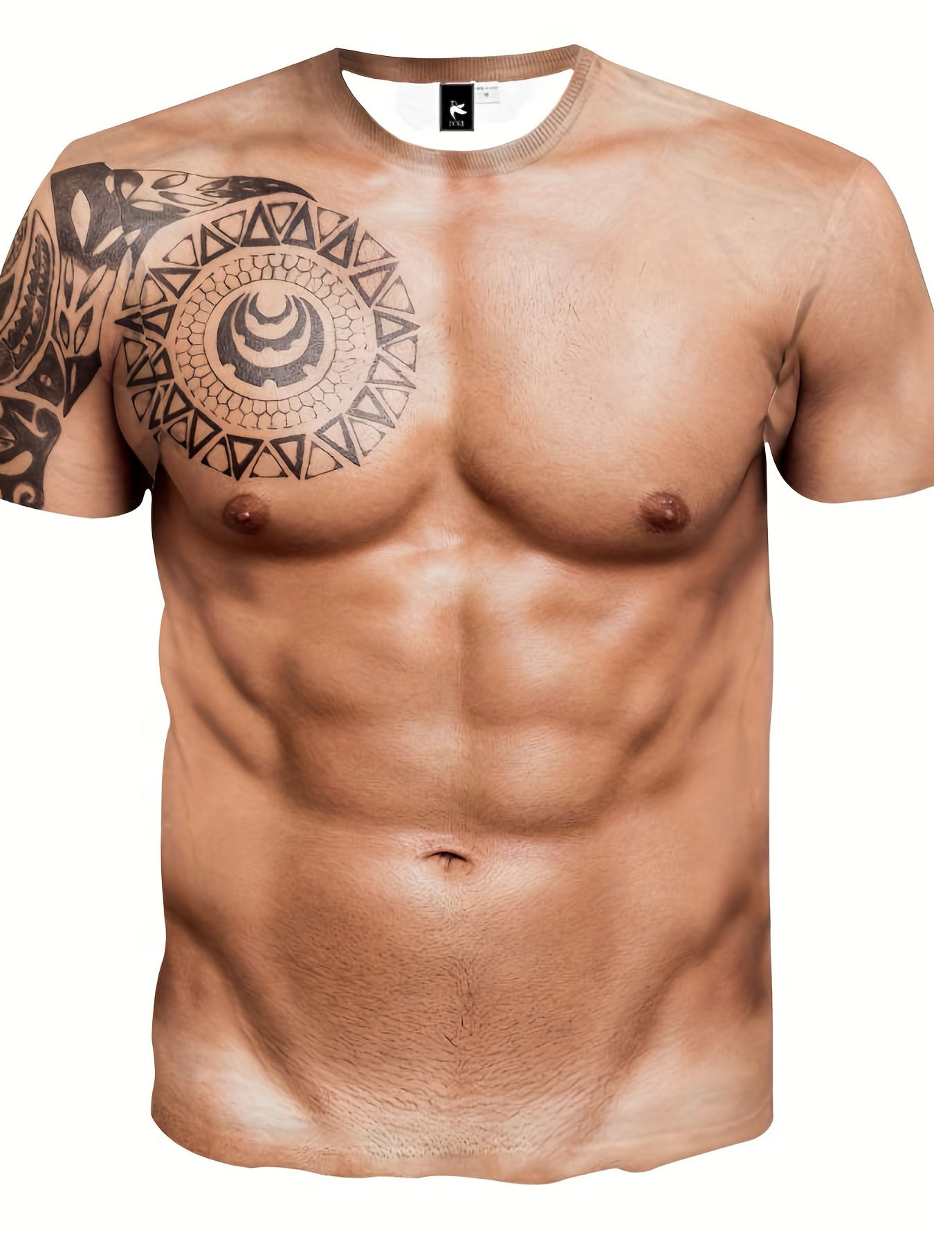 Men Muscle Shirt Funny,Men's Fake Muscle Short Sleeve T-Shirt 3D Printing  Casual Top Novelty Pattern Shirt T-Shirt