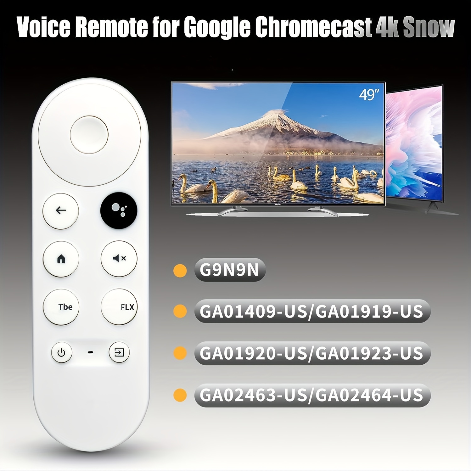 Mando a distancia de repuesto para Smart TV, Control remoto de streaming  por voz para Google