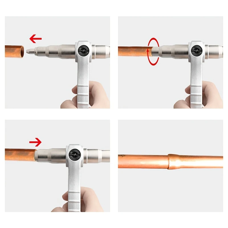 copper pipe expander handheld swaging tool for refrigeration 1 4 8 tube sizes carbon steel no coating details 3