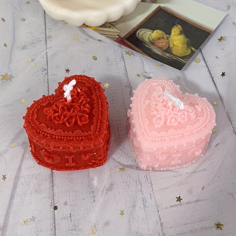 Set de 50 Bougies Chauffe-Plat VALENTINE Mariage Romantique Coeur Bougies  (Rouge)