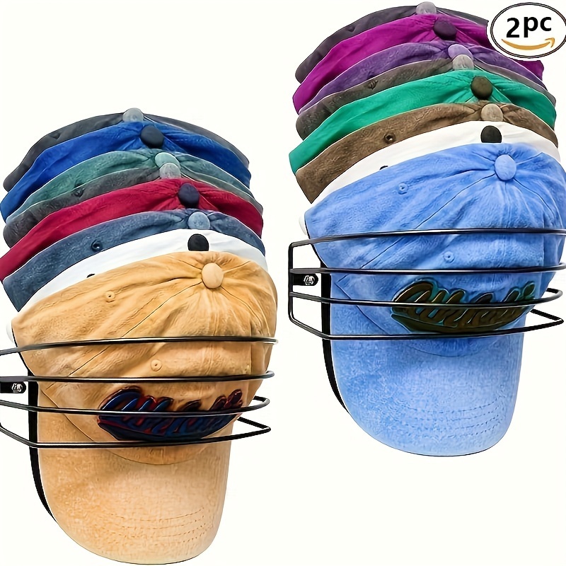 Organizador de gorras colgantes para armario, 16 estantes para gorras de  béisbol, organizador de almacenamiento para gorras de armario, mantiene los