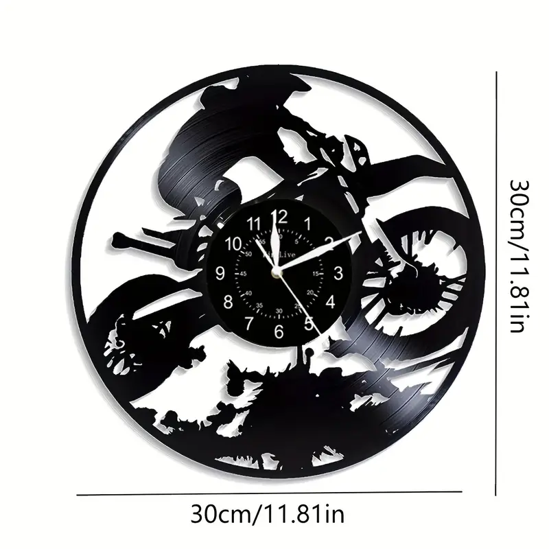 1pc Horloge De Décoration De Course De Moto Horloge Murale - Temu  Switzerland