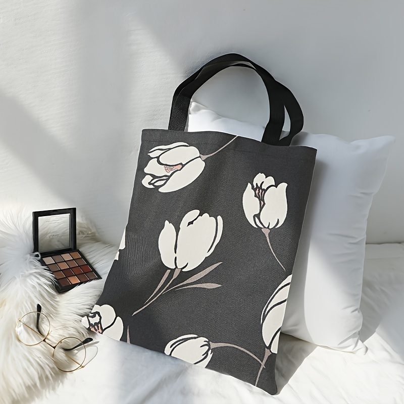 Canvas Tote Bag Tote Bag Aesthetic Cute Tote Bag Floral 