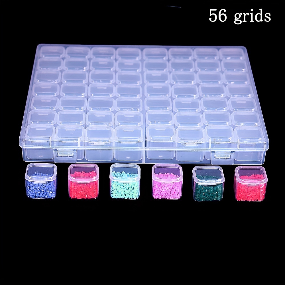 28/64 Grid Transparent Plastic Box Jewelry Storage Bead Organizer Container