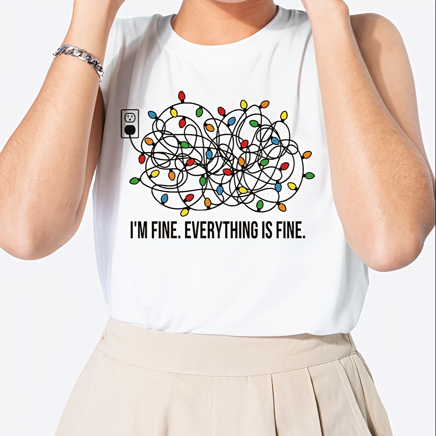 'm Fine Everything Fine Ironing Heat Transfer Sticker Heat Temu