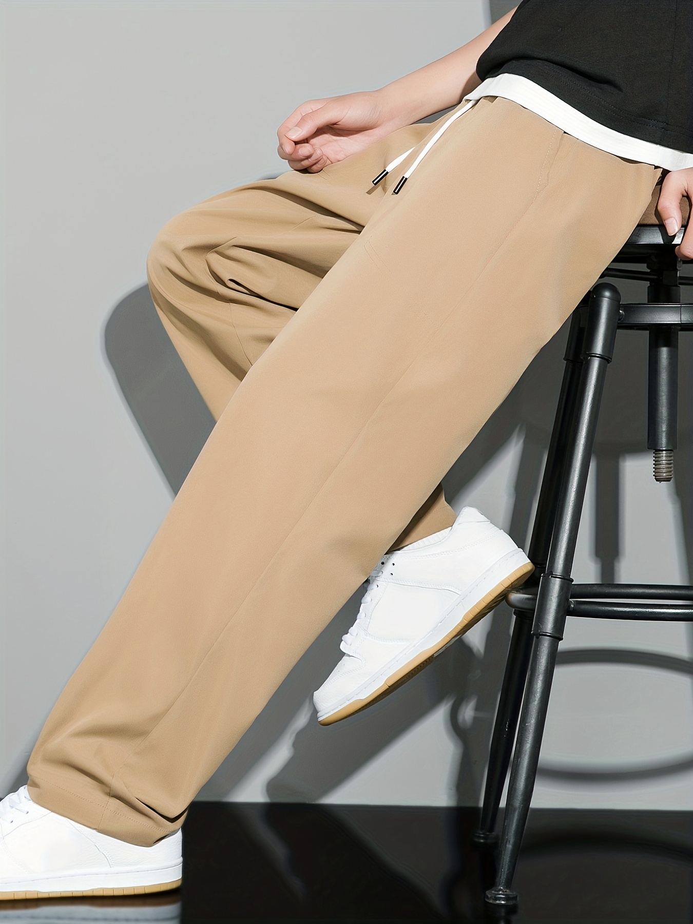 Men's Drawstring Straight Leg Loose Comfy Pants - Temu