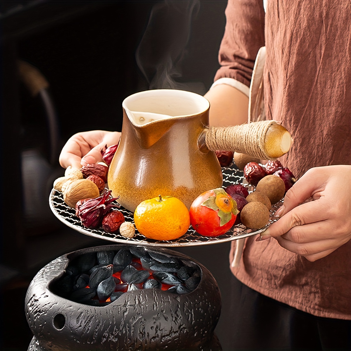Olla de fondue eléctrica con una olla de fondue de metal personalizable, Servicios de fondue, Aparatos domésticos