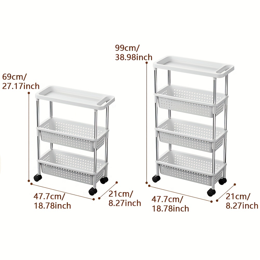 1pc Organizer Storage Clearance Cart 3-layer Bookshelf Storage Rack Office  Portable Bookshelf School Supplies Clearance