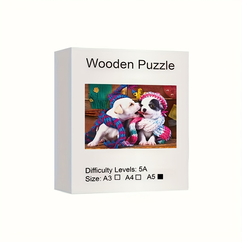 Wooden Dog Puzzle, Dog Decor, Wooden Animal Puzzle, Puzzle Dog Toy