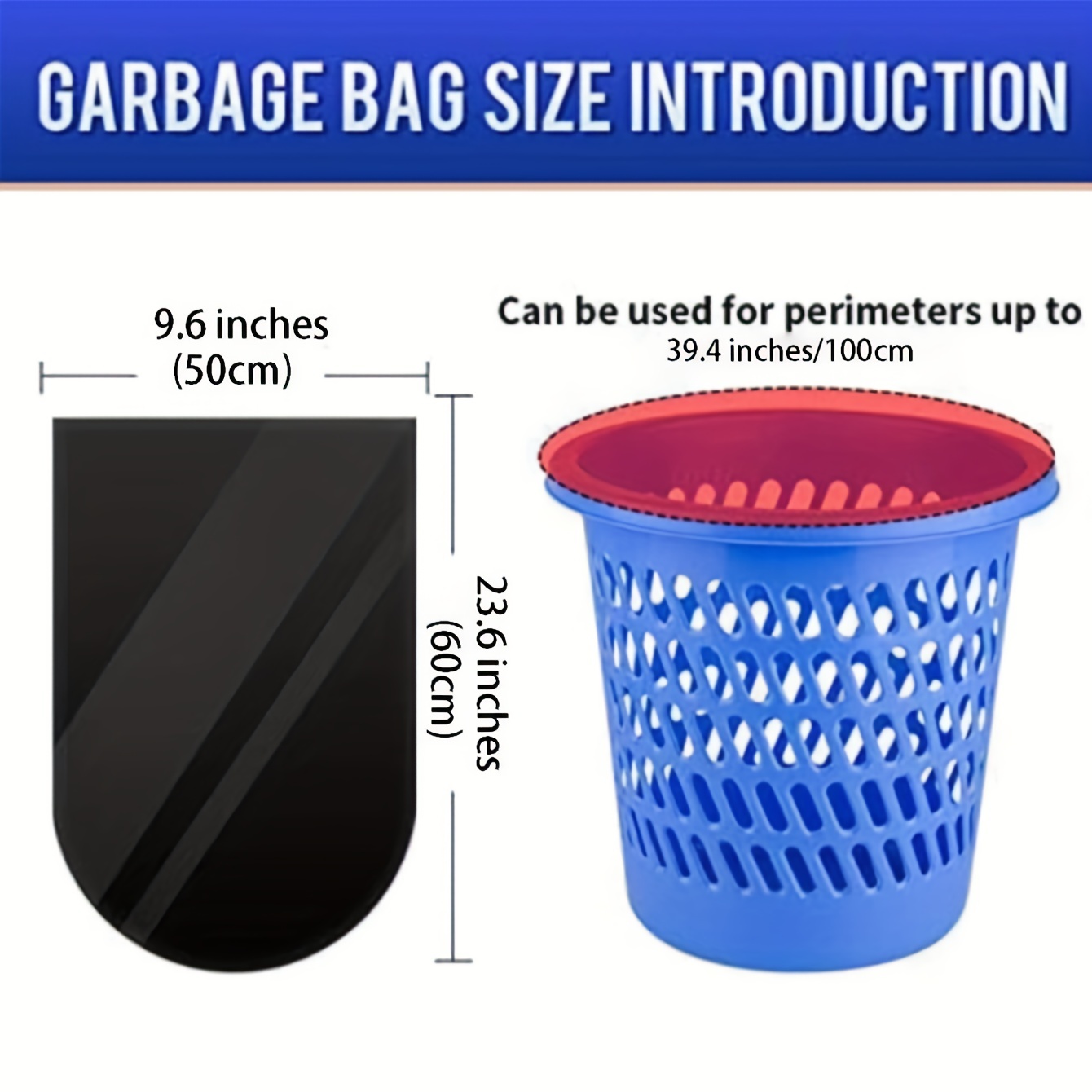 8 gallon Garbage Bag Portable Black Garbage Bag For Kitchen - Temu