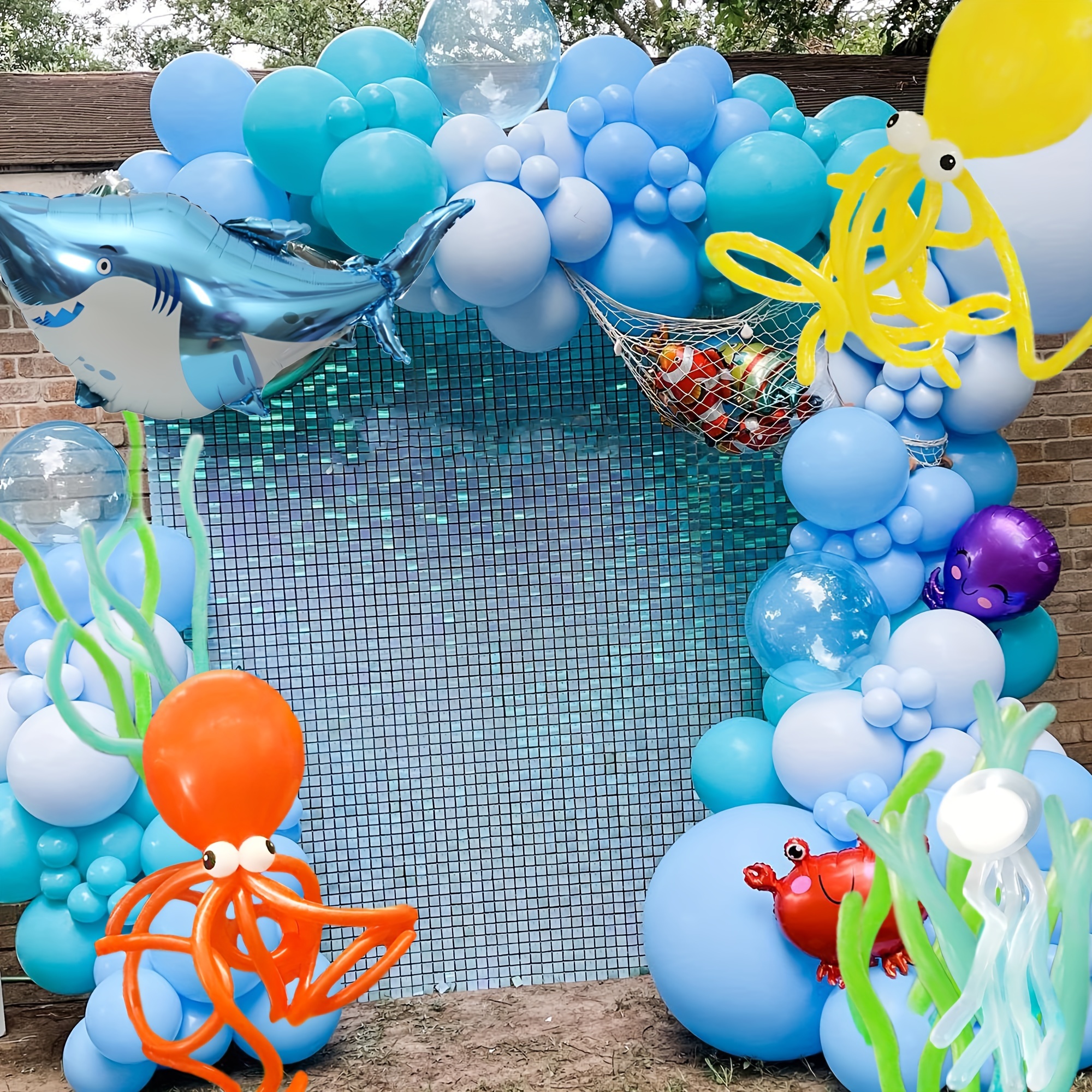  Decoraciones de primer cumpleaños de Baby Shark para niño y  niña, globos de aluminio de tiburón bebé, decoración de pastel 1, pancarta  de silla alta para niños y fiestas de primer