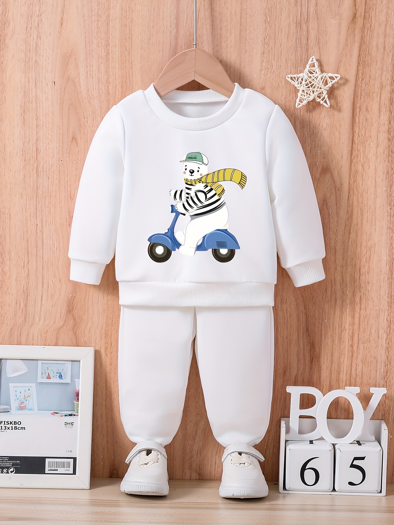 2pcs Pijama Impresión Oso Polar Niños Conjunto Camiseta - Temu Chile