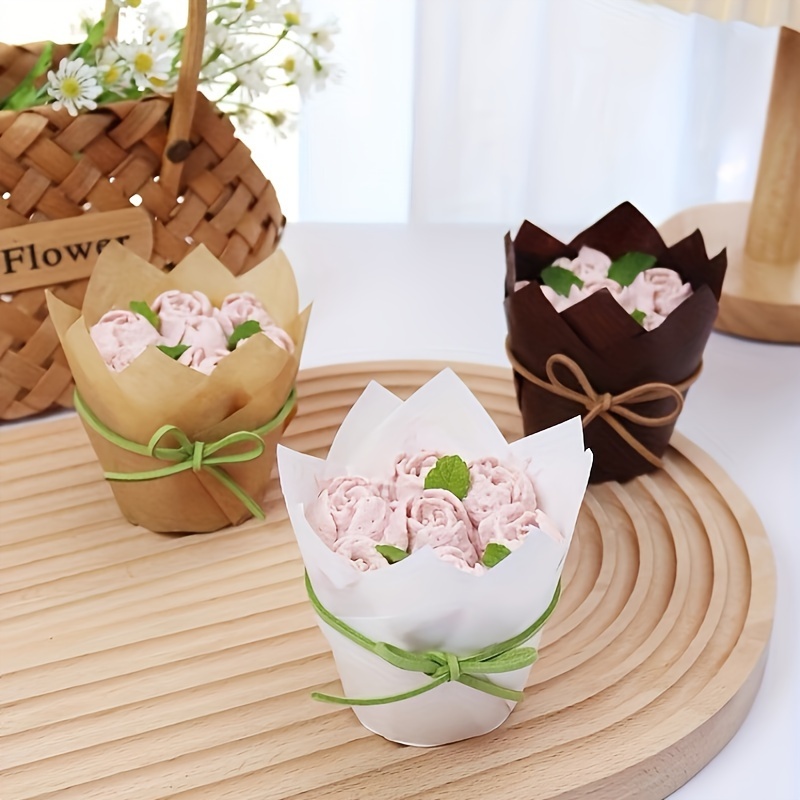 Tulip Cupcake Liners Muffin Baking Cupcake Liners Holders - Temu