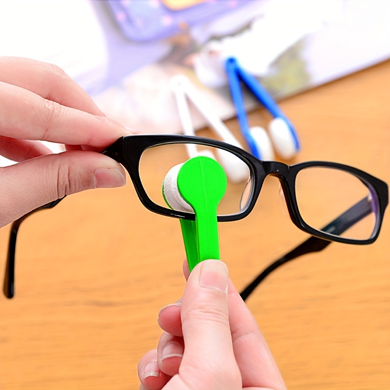 1pc Eyeglass Microfiber Cleaner Brush Portable Mirror Cloth Glasses Wipe