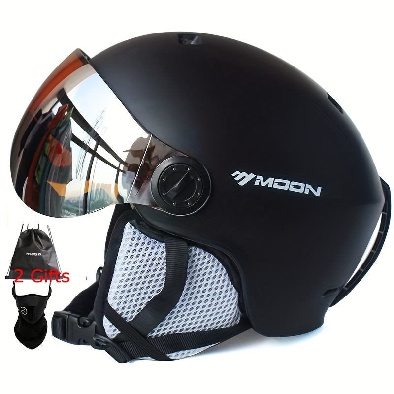 Casque, casque de Snowboard - ventilation réglable, des lunettes de  protection et l'Audio compatible, doublure amovible