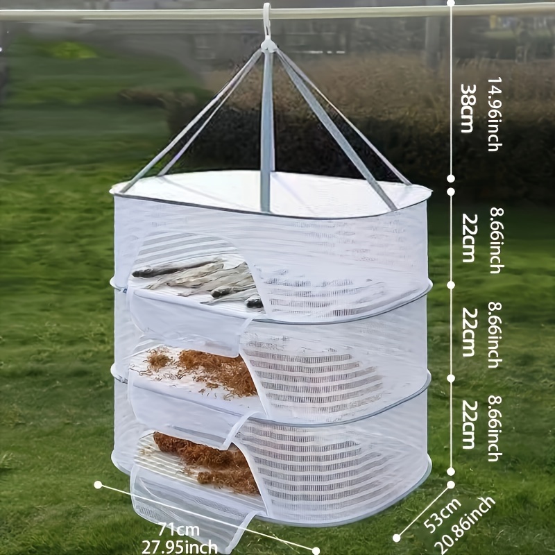 Drying Rack 1 3 Layers Folding Fish Mesh Non toxic Polyester - Temu Canada