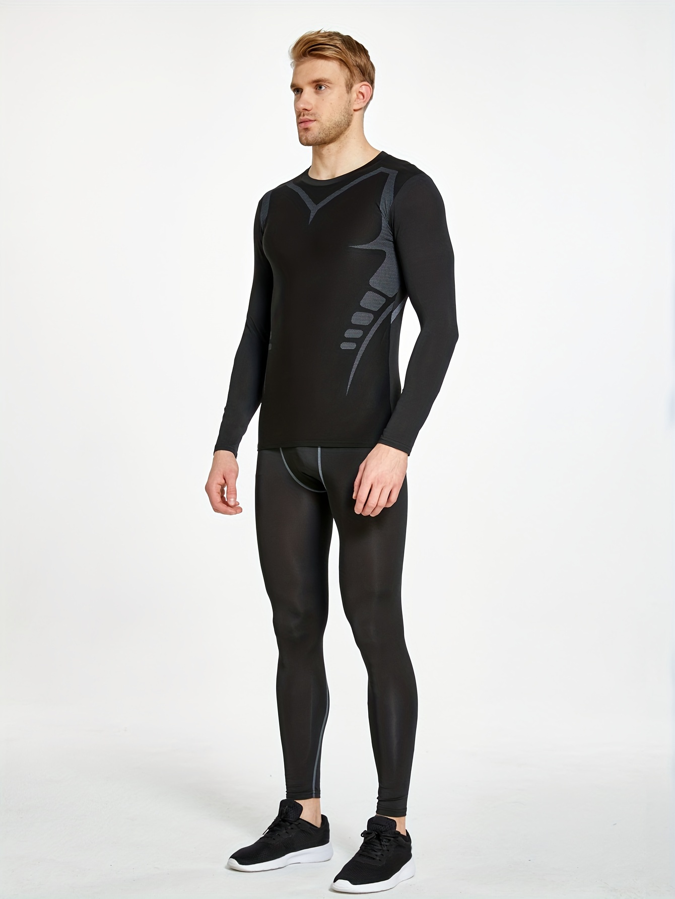 Mens Quick Dry Compression Sports Suit Set Long Johns, Long Leggings,  Compression T Shirt, And Sleeve Legging From Covde, $12.04
