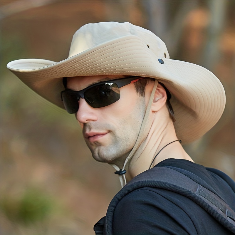 Mens Waterproof Fabric Mountaineering Hat Male Anti UV Sun Hats Outdoor  Fishing Cap Wide Brim Caps Bucket Hat Boonie Hat Gor207e From 20,58 €