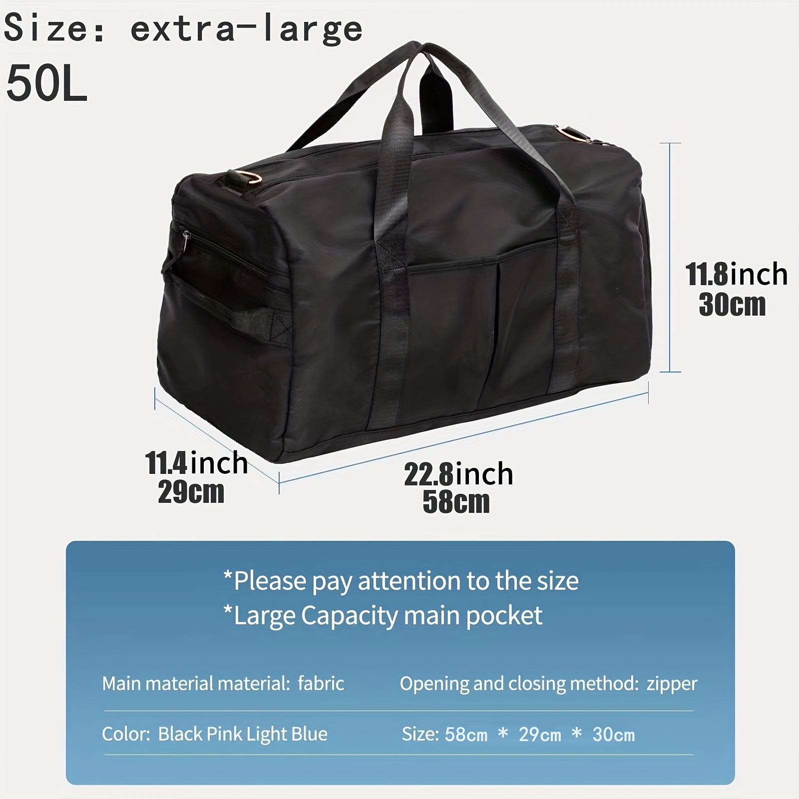 Portable Gym Sports Duffel Bags Large Capacity Weekender Bag - Temu Canada