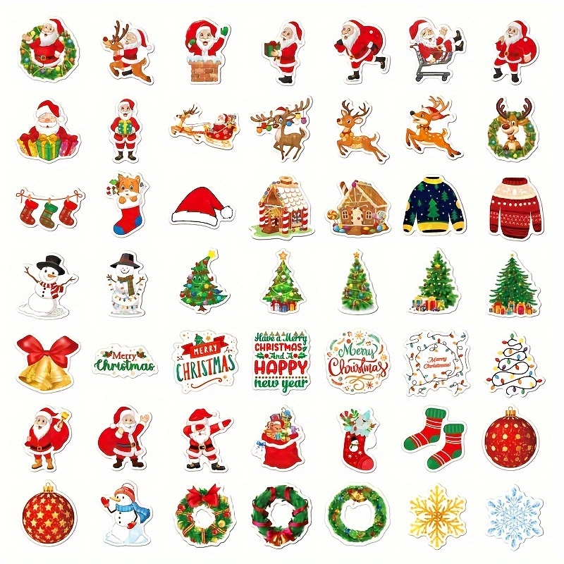 Christmas Theme Stickers Waterproof Holiday Stickers Holiday Gifts For Kids  And Teens Xmas Party Favorite