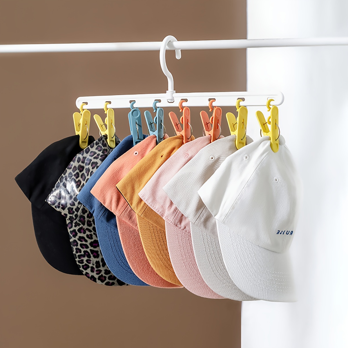 8 Clips Plastic Hanger, Multifunctional Windproof And Non-slip Sock Hanger,  Household Student Dormitory Clothes Hanger With Multiple Clips, Space-saving  Clothes Hanger Clips, Clothes Hanger, Folding Socks And Underwear Hanger -  Temu