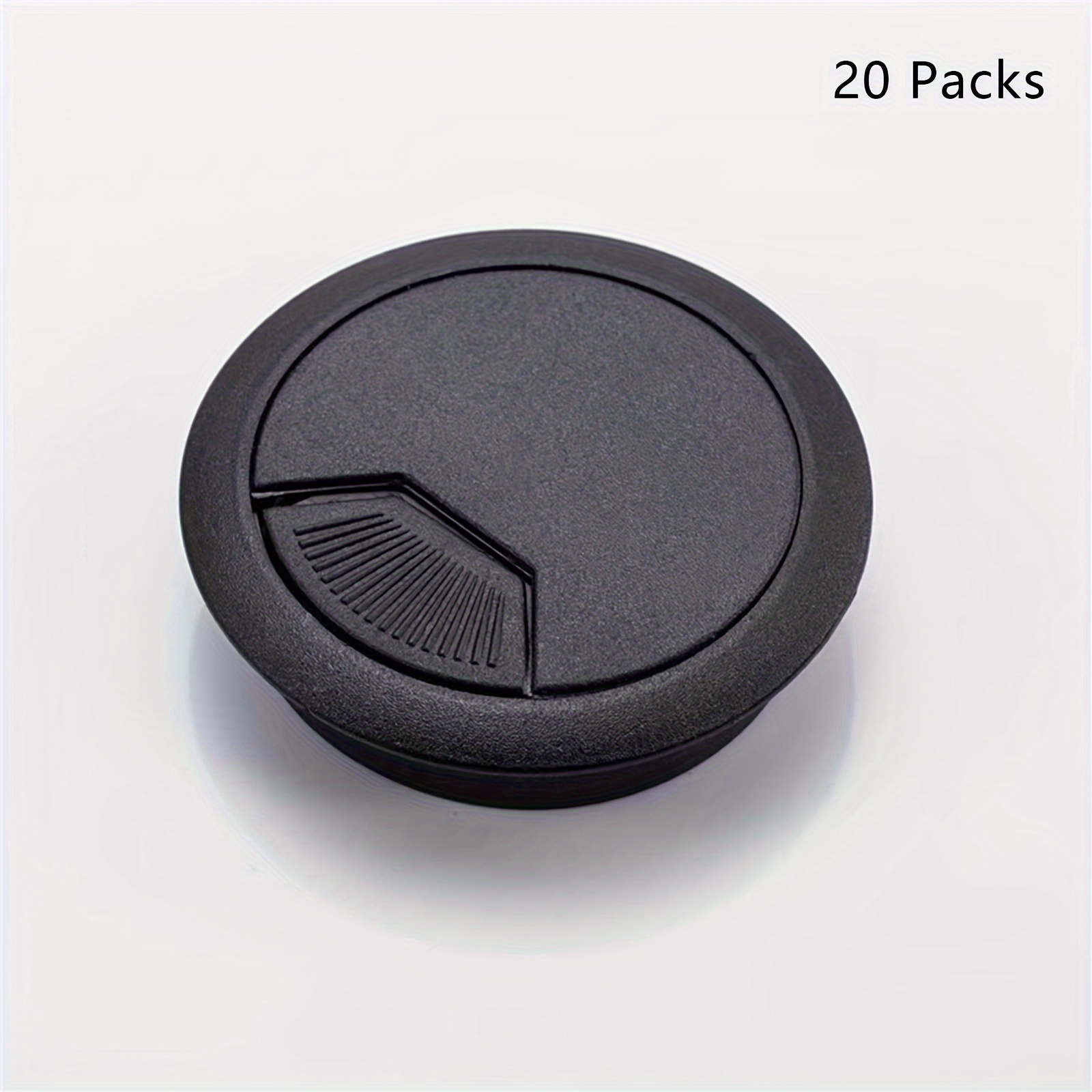 MAHDPRO Desk Grommet 2 inch (50 mm) Pack of 5-Black ABS Plastic Cable Hole Cover to Arrange Wires & Cords Through Computer Table/Countertops