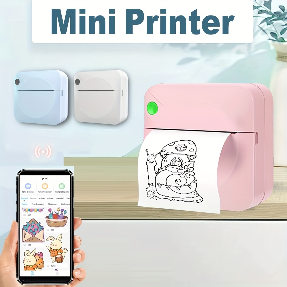 Acheter Mini-imprimante Portable pour étudiants, imprimante d'étiquettes,  imprimante thermique pratique pour téléphone Portable BT