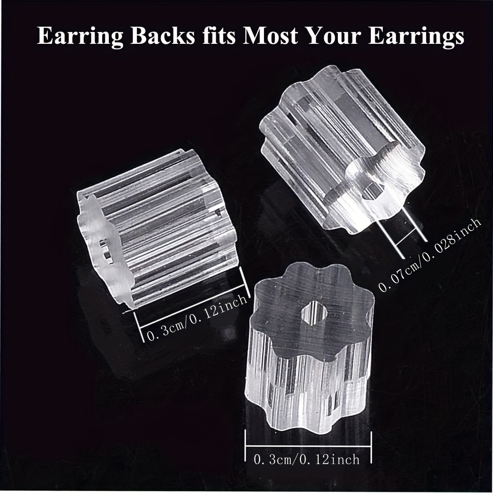 Silicone Earring Backs Earring Backings Soft Clear Ear Safety Back Pads  Backstops Clutch Stopper Replacement for Fish Hook Earring Studs Hoops