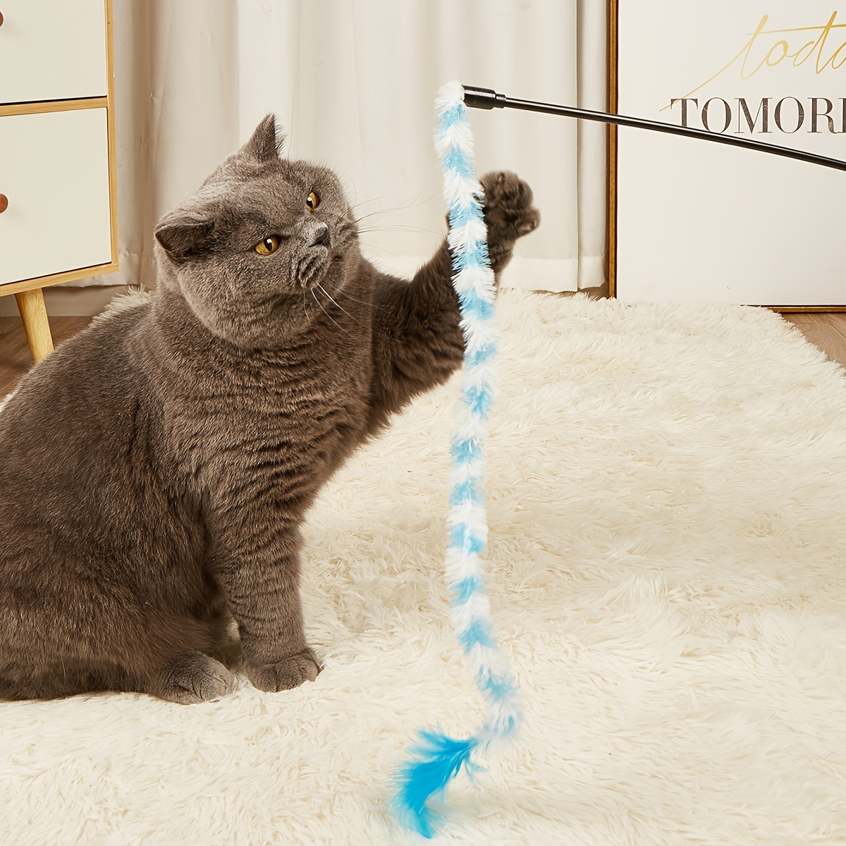 1pc Cat Teaser Wand With Bell Toy on Sale