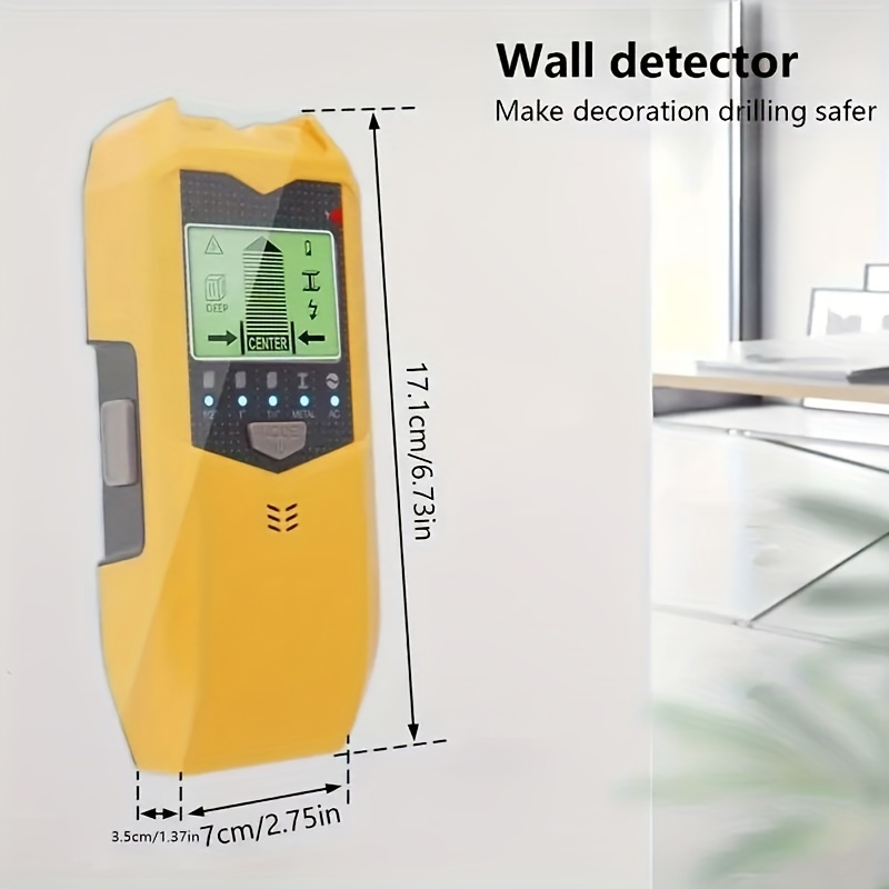 Detector de escáner de pared - Detector de pared mejorado 6 en 1, sensor  electrónico de madera, buscador de vigas para paneles de yeso, tubería de