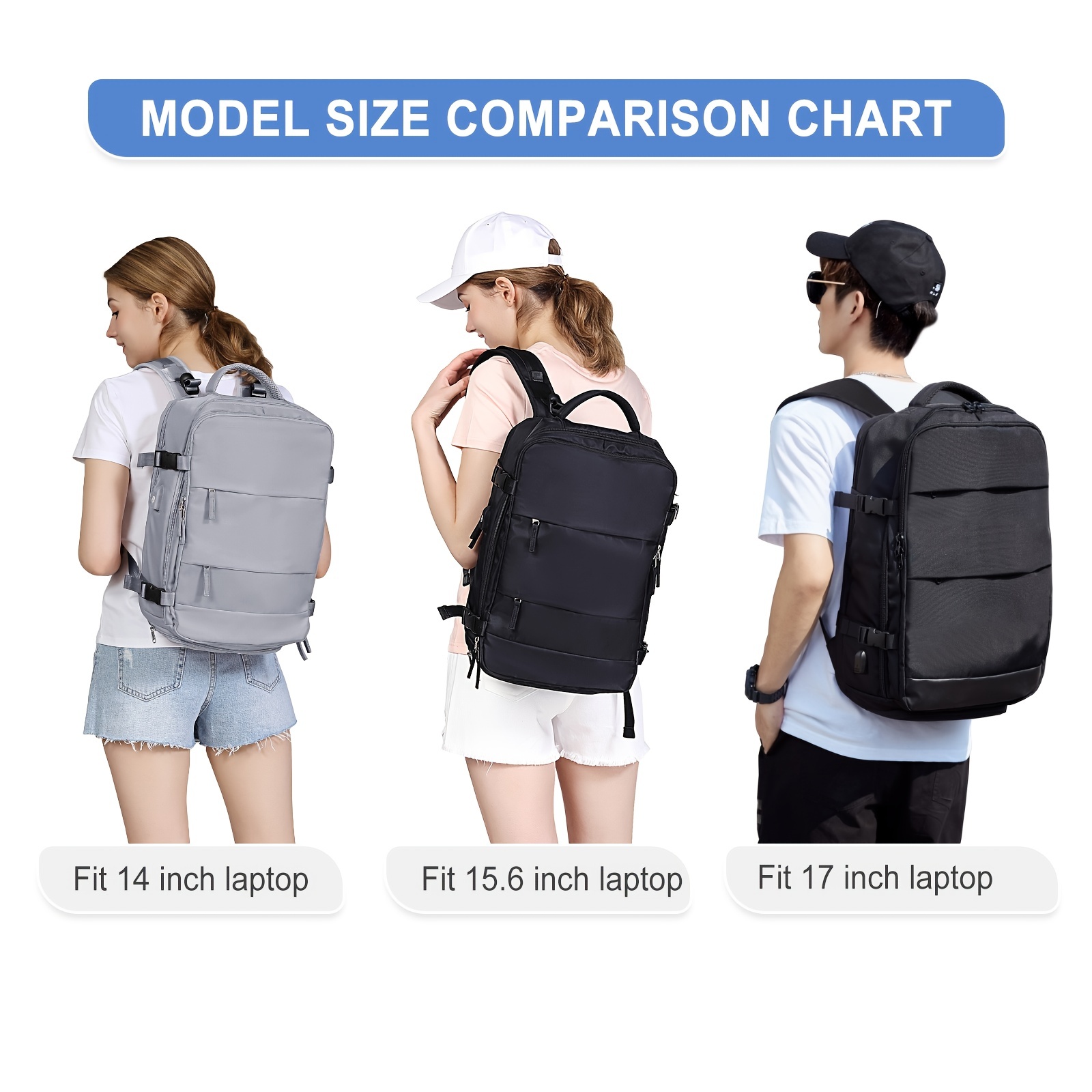  Large Travel Backpack Women, Carry On Backpack,Hiking Backpack  Waterproof Outdoor Sports Rucksack Casual Daypack with USB Charging Port  Shoes Compartment,Beige : Sports & Outdoors