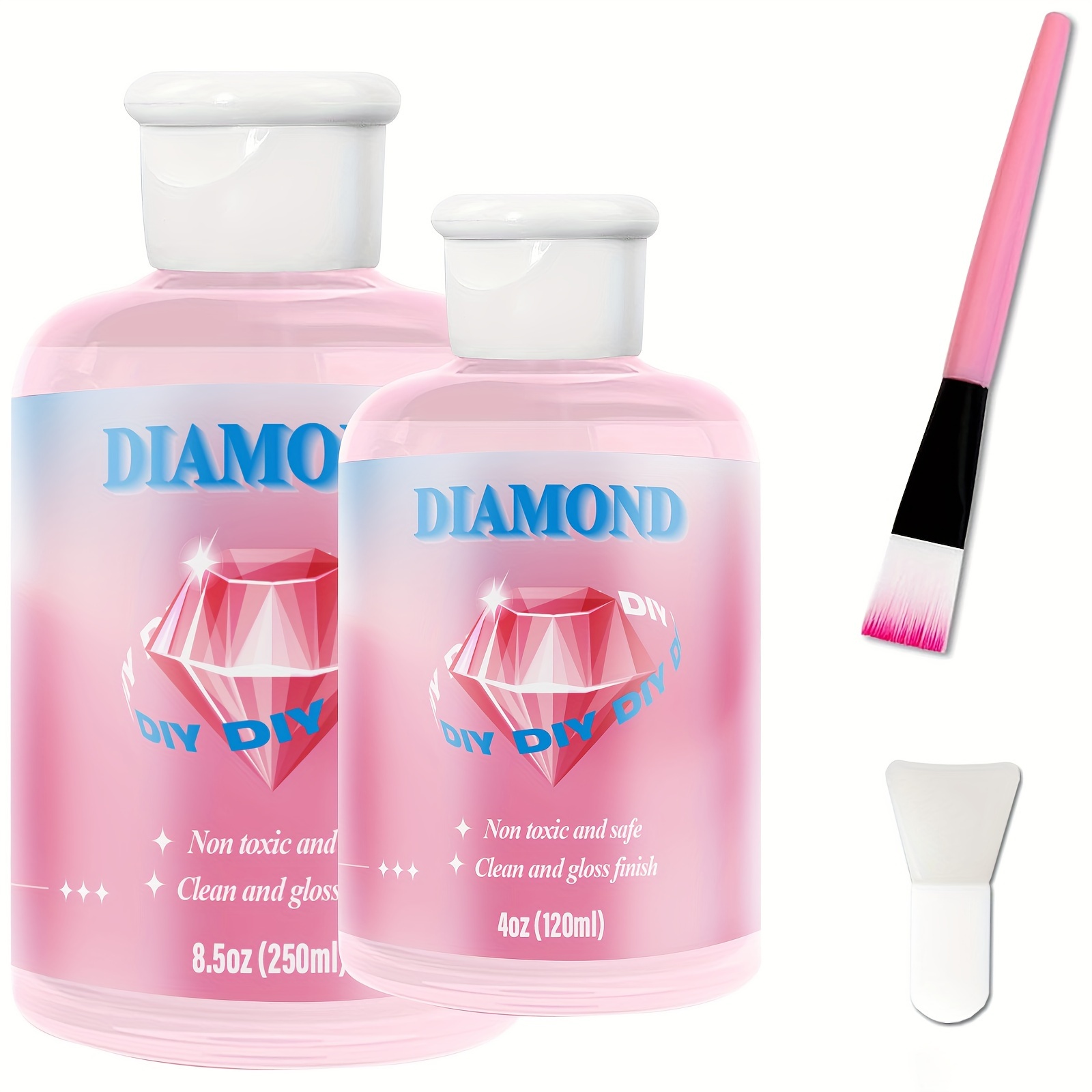 Diamond Painting Sealer Kits Upgrade Formula Brushes Diamond - Temu
