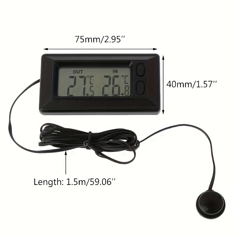 LCD Car Touch Screen Digital Thermometer Hygrometer Indoor Home