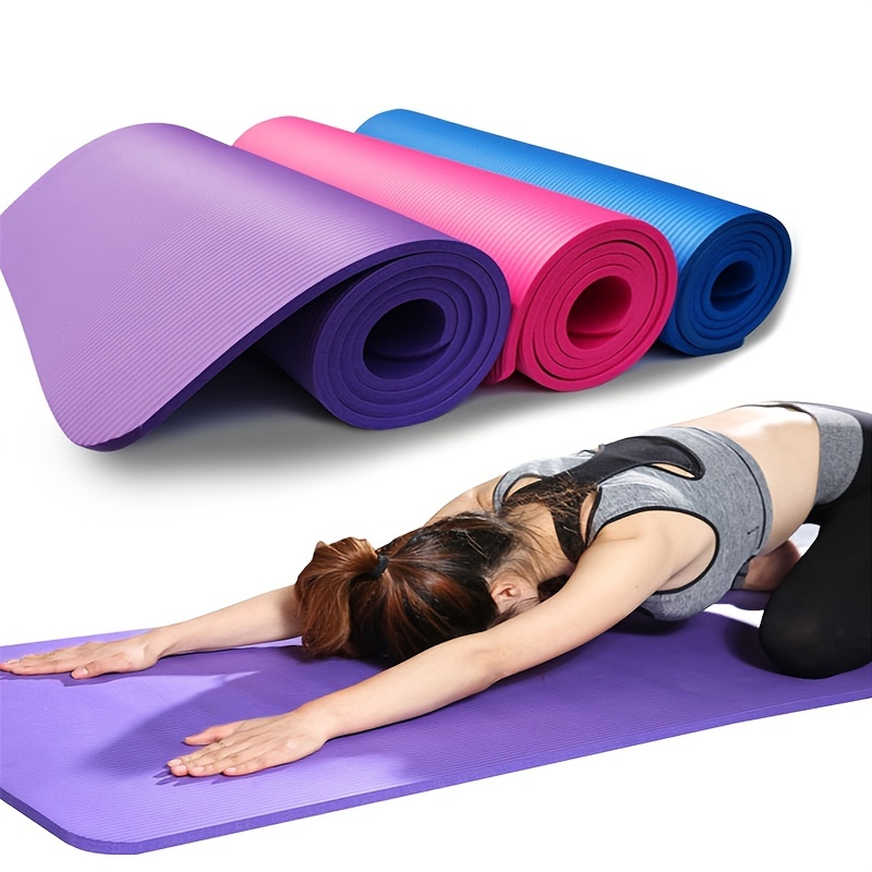  Esterilla de yoga antideslizante, rendimiento antideslizante  inmejorable, material respetuoso con el medio ambiente y certificado SGS  para yoga caliente, esterilla de ejercicio y fitness, ejercicios de pilates  y piso, tamaño extra