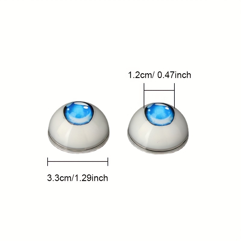 LIFANOU Realistic Fake Eyes 33mm - 1 Pair Doll Eyes for Crafts, Acrylic  Half Round Eyeballs for Halloween Props, Cosplay and Party Decorations  (Black)
