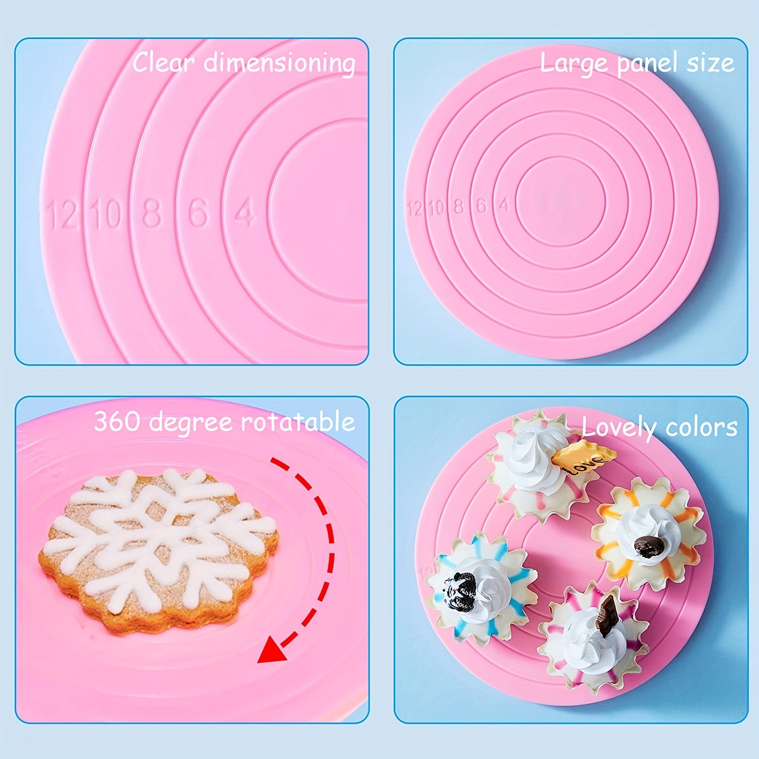 Clay Turntable Sets cookie Decorating Turntable Sugar Cake - Temu