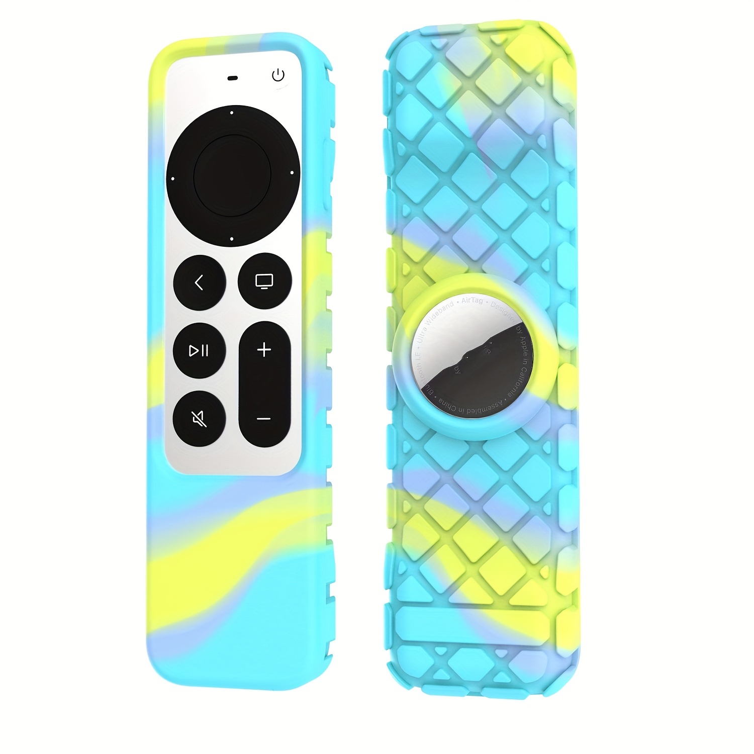 For Apple TV 4K Siri Remote 2021 Silicone Case Protective Cover for Apple  AirTag