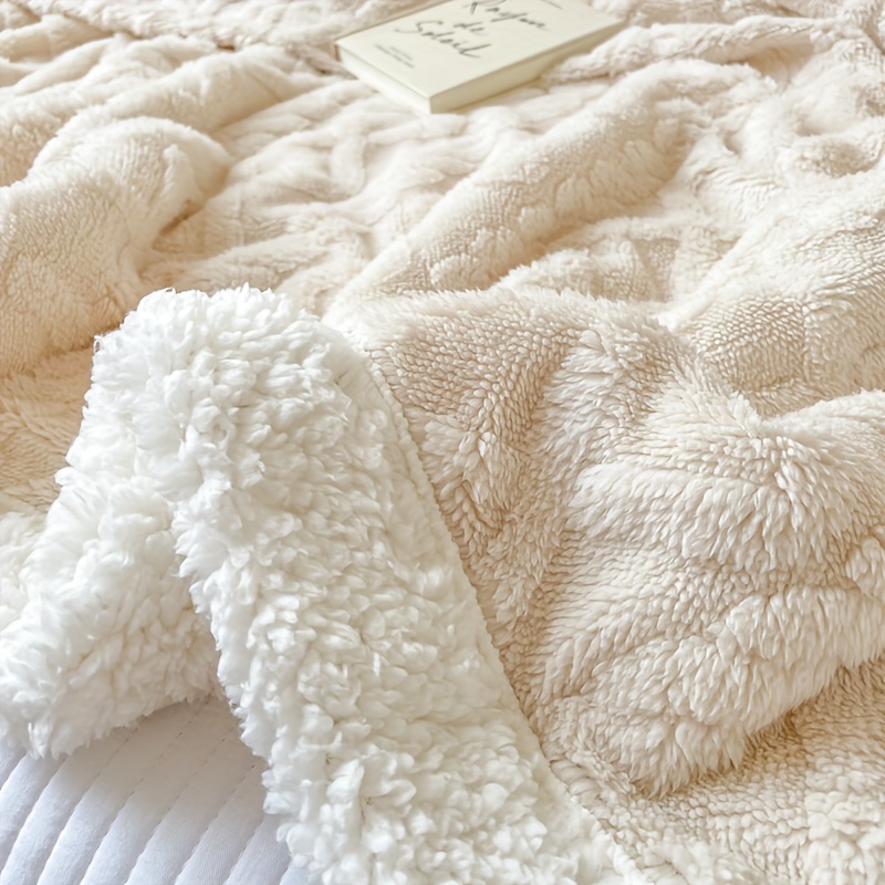 1pc throw blanket for couch sofa fuzzy soft cozy blanket for bed fleece thick warm blanket for   decor details 4