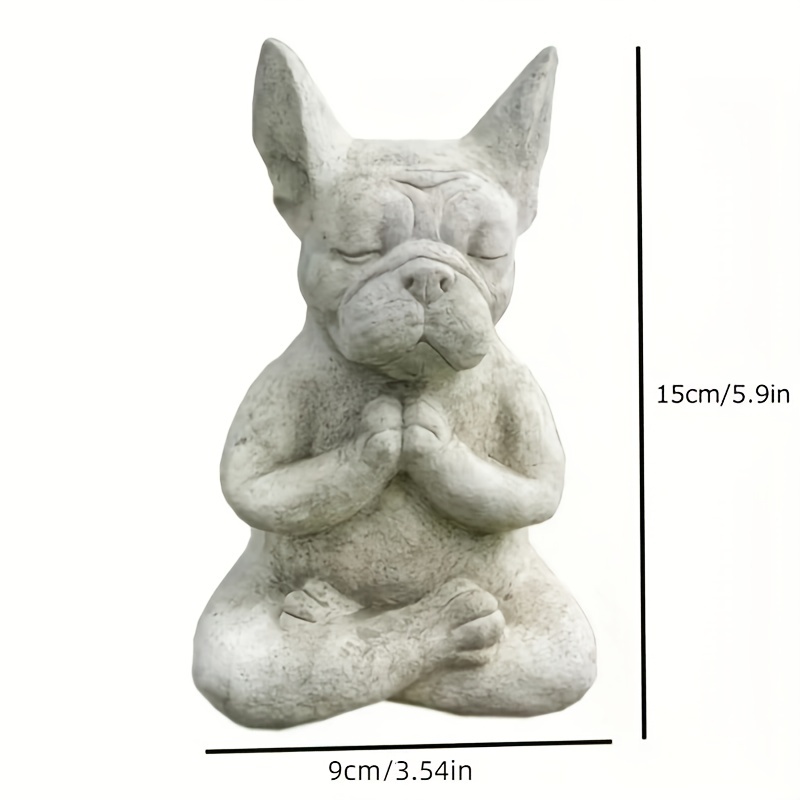 dog Resin Statue Meditating Sitting - Temu