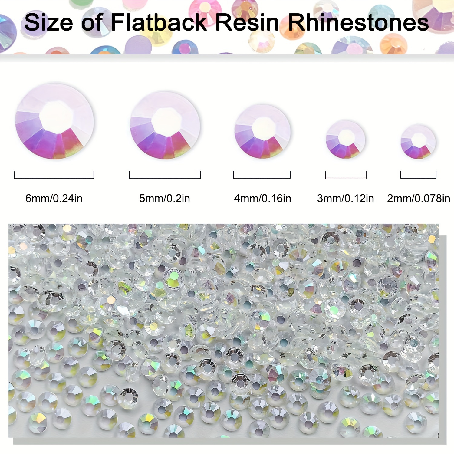 Bulk 10000pcs/100000pcs 2mm Jelly Resin Rhinestones Choose Color Faceted  Non-hotfix Flatback Resin Crystal DIY Bling Gems for Handicrafts 