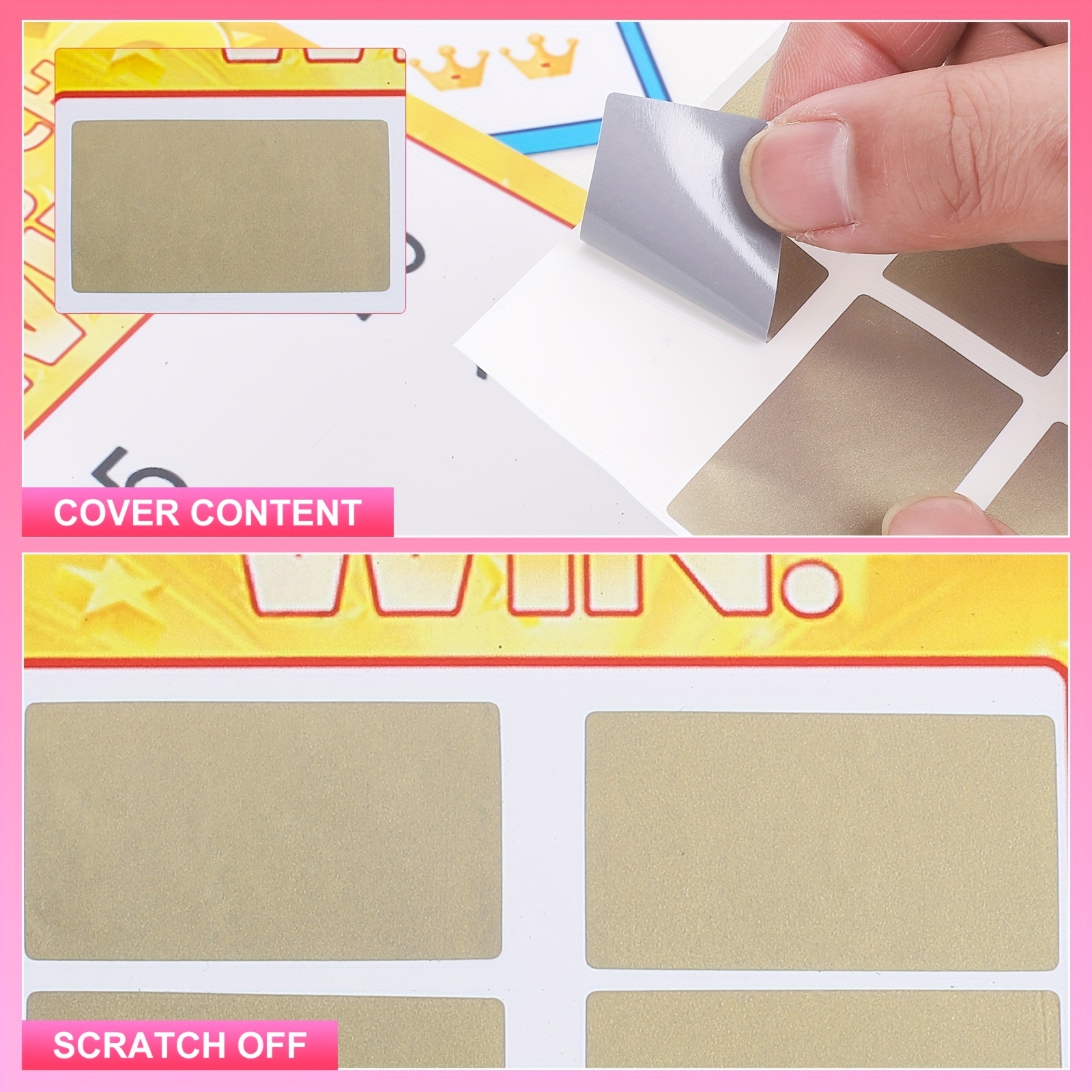 Round Scratch Off Labels Stickers - 1 Gold Round Self Stick Scratch-Off  Label - Pack Of 100 My Scratch Offs 
