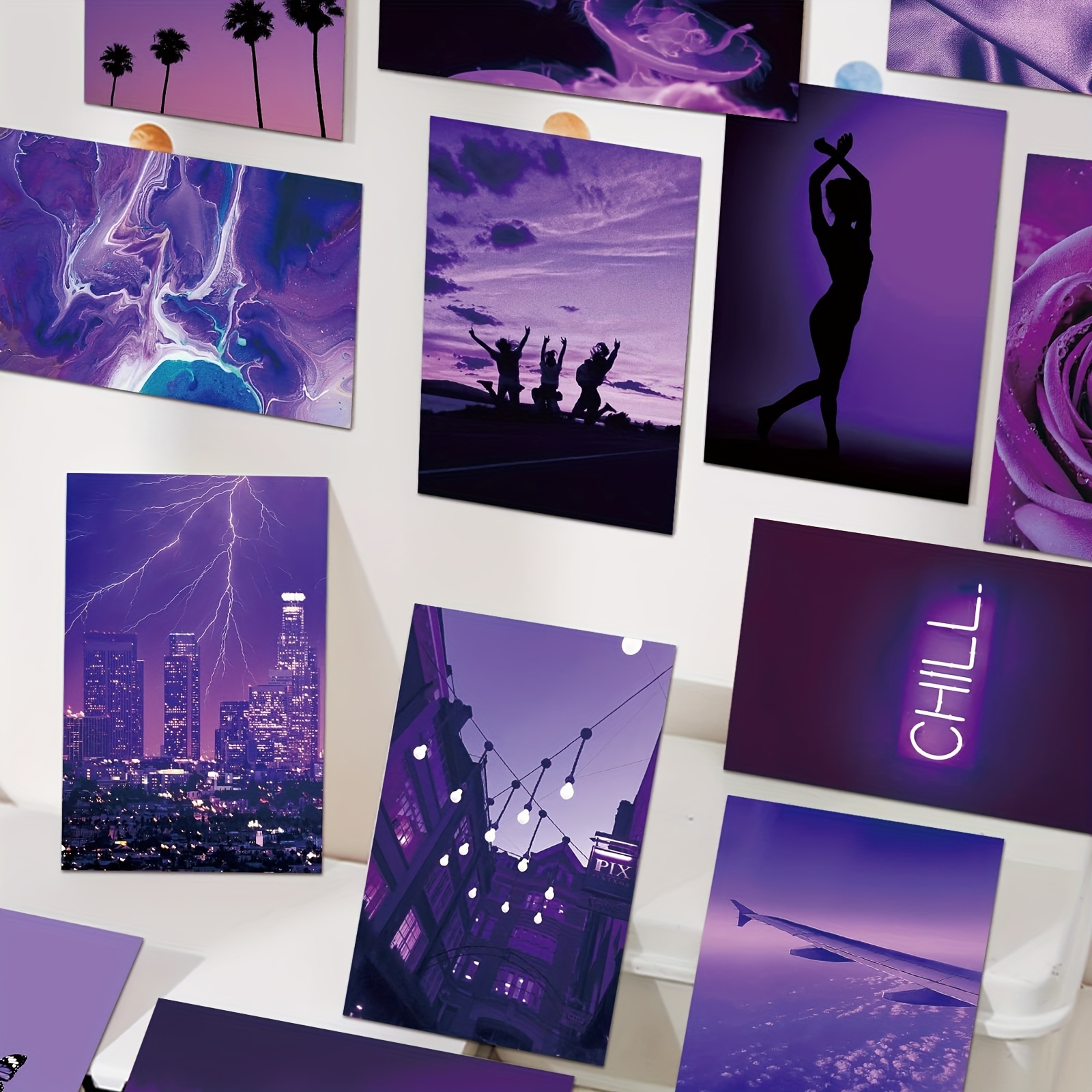 Beautiful Dusk Postcard Collage Set Teen Girls Room - Temu