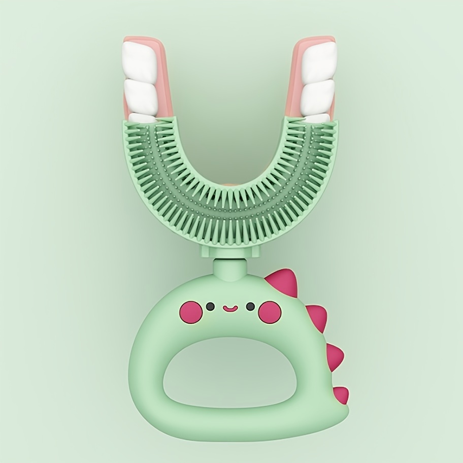 Spazzolino Denti A Forma U Bambini Arrotondato Dinosauro - Temu Italy