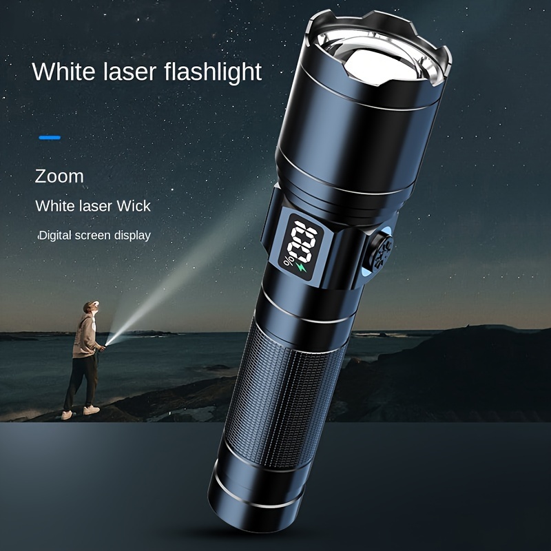Zoom Powerful Flashlight Laser Puissant Rechargeable LED