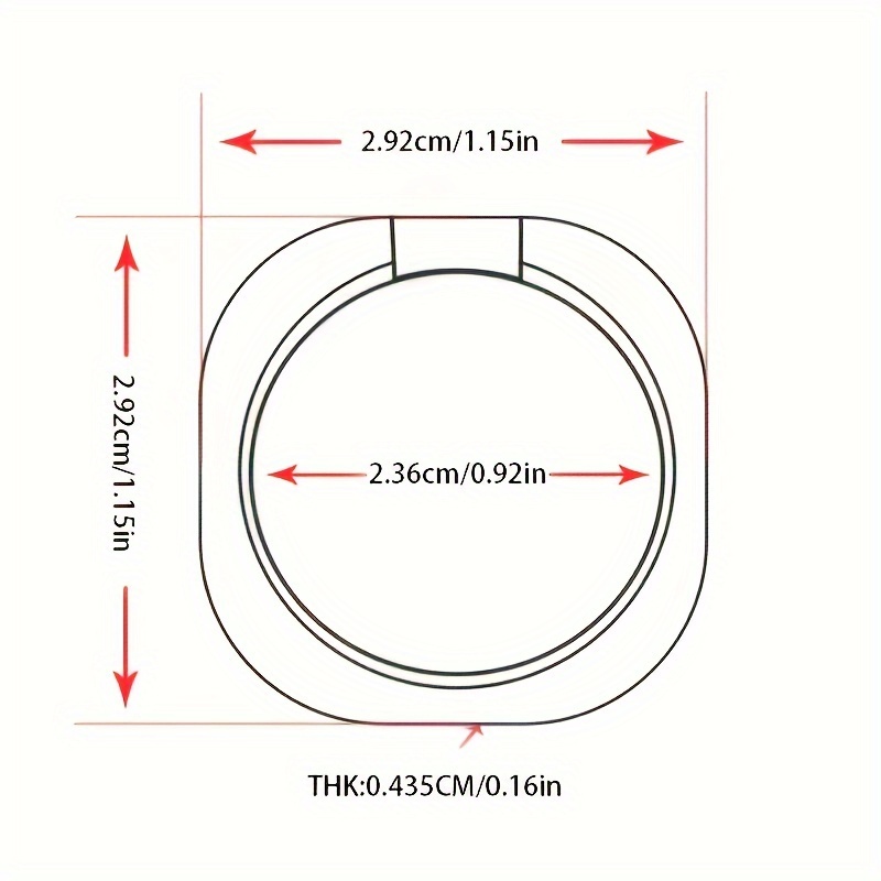 Agarre de anillo de dedo para teléfono móvil, soporte para anillo de  teléfono, soporte de dedo, soporte de metal de rotación de 360°, para  montaje