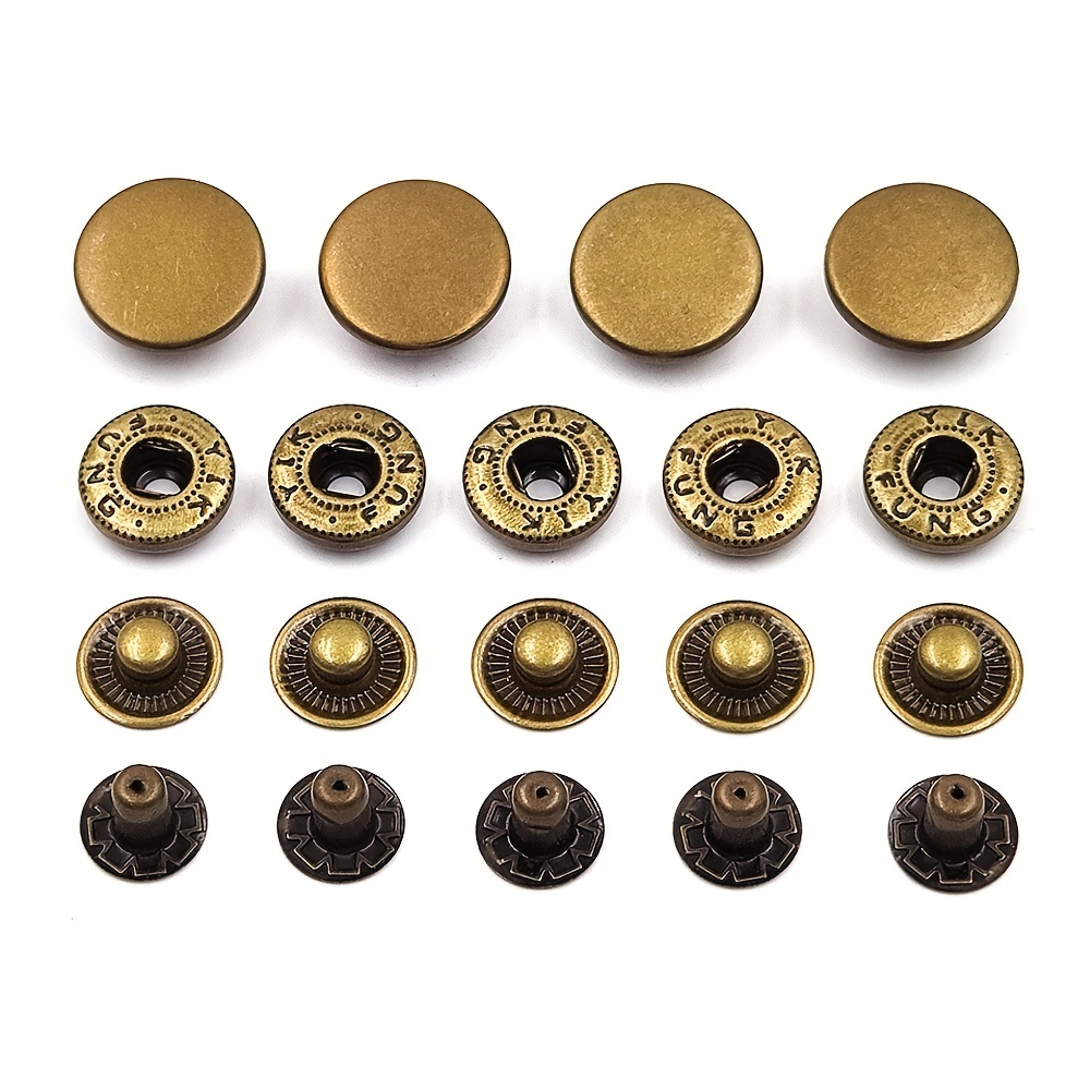Snap Fasteners Clothing Brass, Apparel Brass Button Snaps