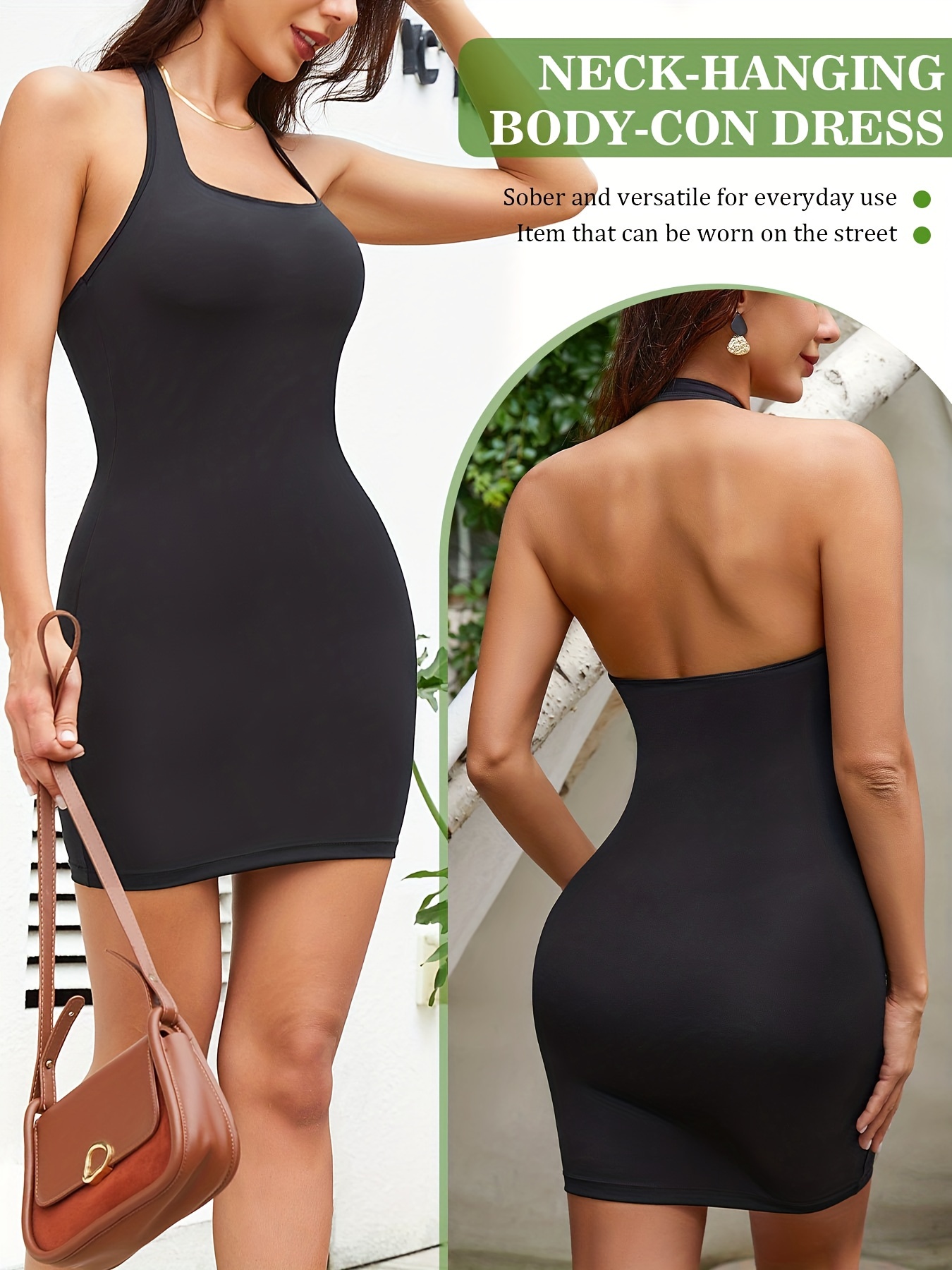 Seamless Halter Shaping Dress Backless Compression Slimming - Temu