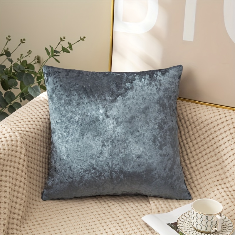 Silver crushed discount velvet pillow cases