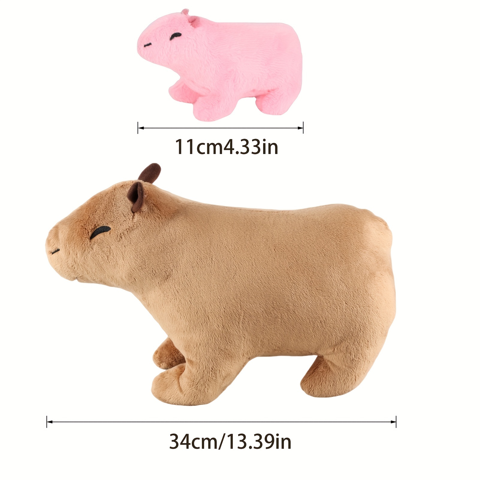 Simulation Capybara Plush With 4 Small Capybaras Stuffed - Temu
